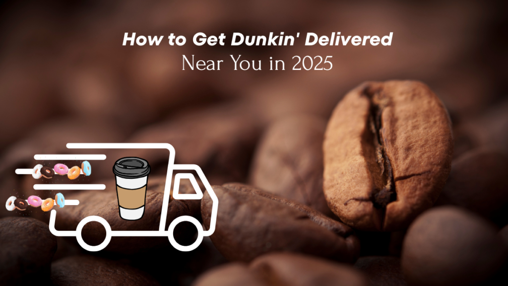 Dunkin Donuts coffee and donuts delivered to front door